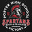 Porter High School Spartans logo with helmet design on a black background - premium hoodie design 06