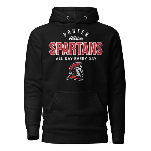 Porter High School Spartans Black Premium Unisex Hoodie 040