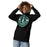 Woman wearing Reagan High School Rattlers Black Premium Unisex Hoodie 239