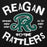 Close-up view of Reagan High School Rattlers Black Premium Unisex Hoodie 228