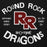 Close-up view of Round Rock High School Dragons Black Premium Unisex Hoodie 228
