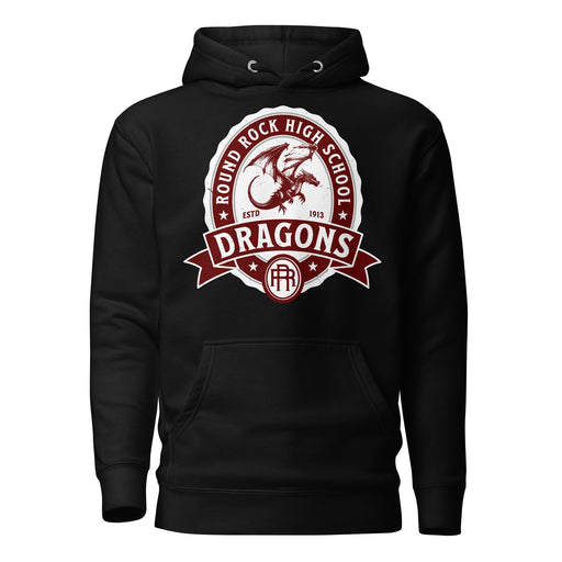 Round Rock High School Dragons Black Premium Unisex Hoodie 212