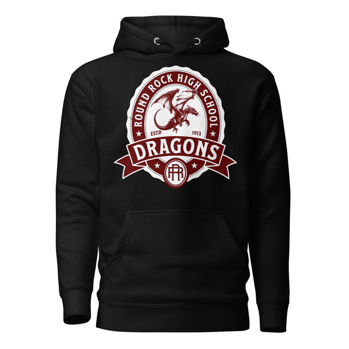 Round Rock High School Dragons Black Premium Unisex Hoodie 212
