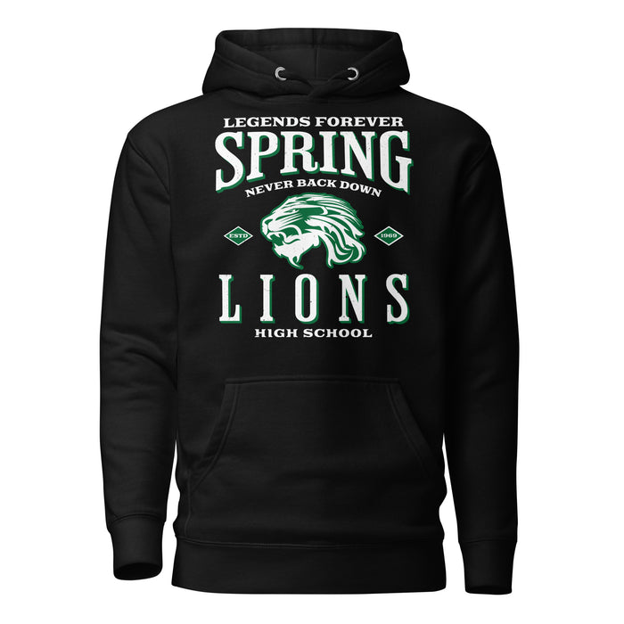 Spring High School Lions Black Premium Unisex Hoodie 230