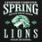 A black graphic print featuring a green and white lion head mascot, with the text 'LEGENDS FOREVER, SPRING, NEVER BACK DOWN, LIONS, HIGH SCHOOL' in distressed white and green lettering. Spring High School Lions Black Premium Unisex Hoodie 230