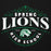 Close-up view of Spring High School Lions Black Premium Unisex Hoodie 211