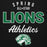 Close-up view of Spring High School Lions Black Premium Unisex Hoodie 034