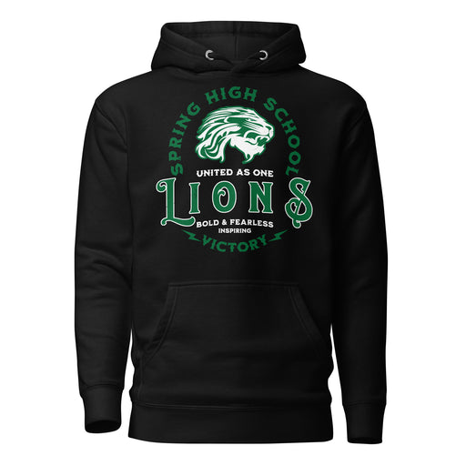 Spring High School Lions Black Premium Unisex Hoodie 206