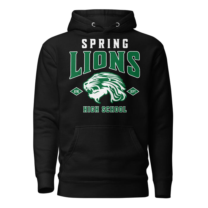 Spring High School Lions Black Premium Unisex Hoodie 213