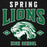 Close-up view of Spring High School Lions Black Premium Unisex Hoodie 213