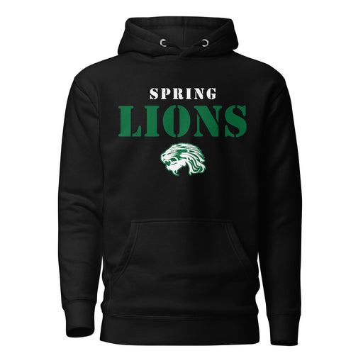 Spring High School Lions Black Premium Unisex Hoodie 017