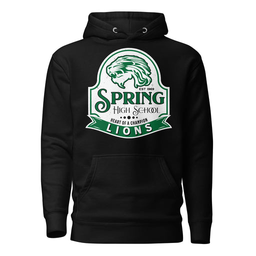 Spring High School Lions Black Premium Unisex Hoodie 219