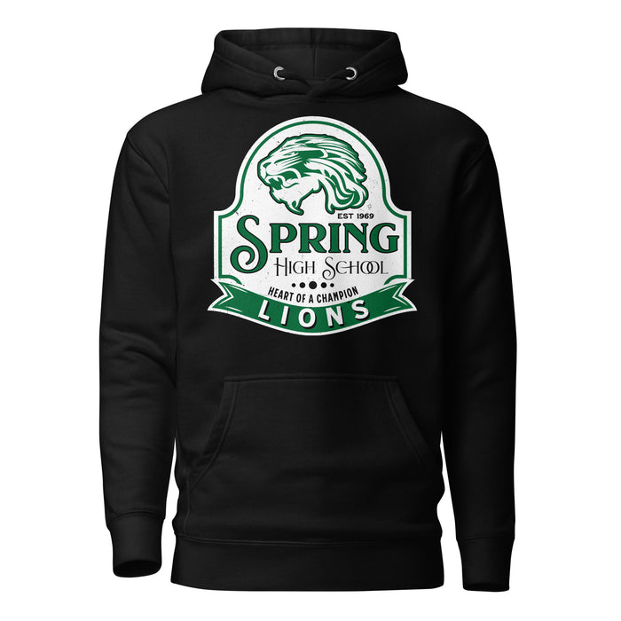 Spring High School Lions Black Premium Unisex Hoodie 219
