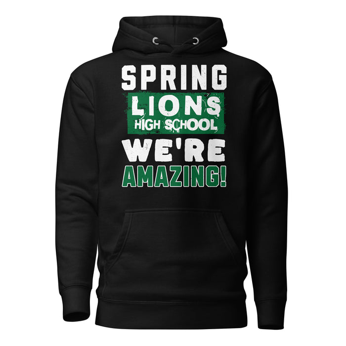 Spring High School Lions Black Premium Unisex Hoodie 231