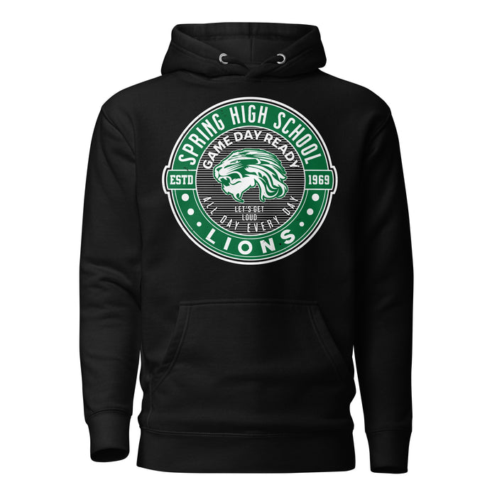 Spring High School Lions Black Premium Unisex Hoodie 224