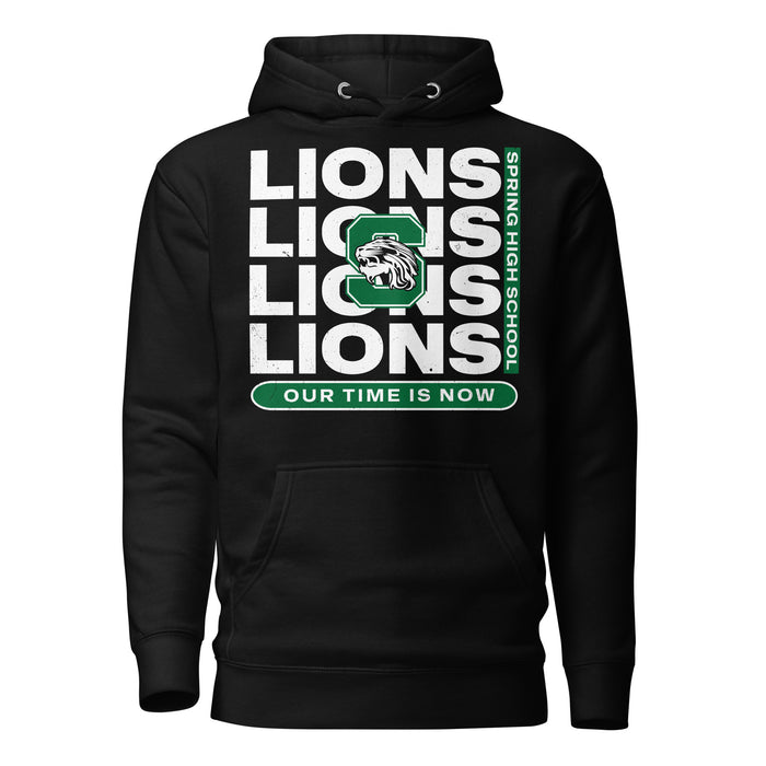 Spring High School Lions Black Premium Unisex Hoodie 235