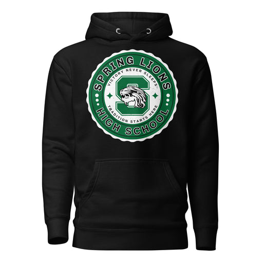 Spring High School Lions Black Premium Unisex Hoodie 216