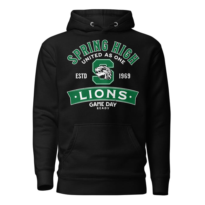 Spring High School Lions Black Premium Unisex Hoodie 221