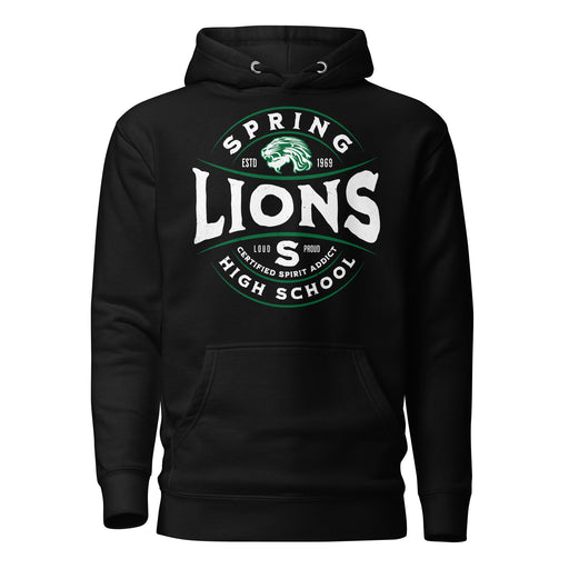 Spring High School Lions Black Premium Unisex Hoodie 218
