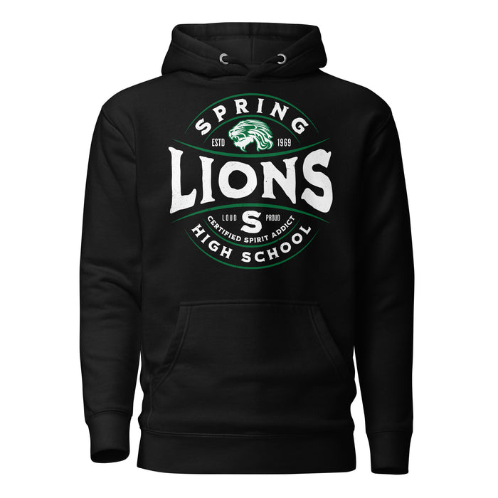 Spring High School Lions Black Premium Unisex Hoodie 218