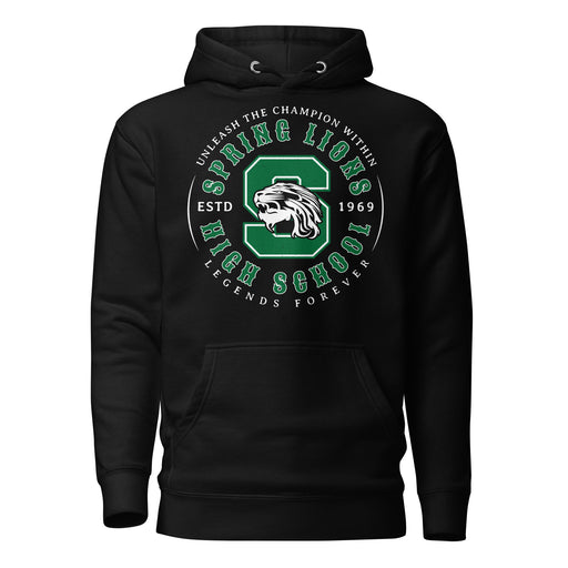 Spring High School Lions Black Premium Unisex Hoodie 214