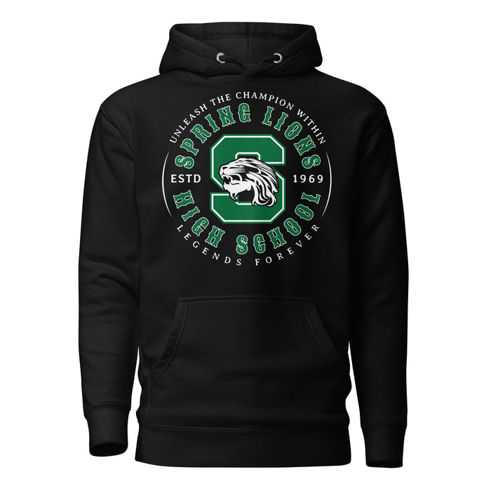 Spring High School Lions Black Premium Unisex Hoodie 214
