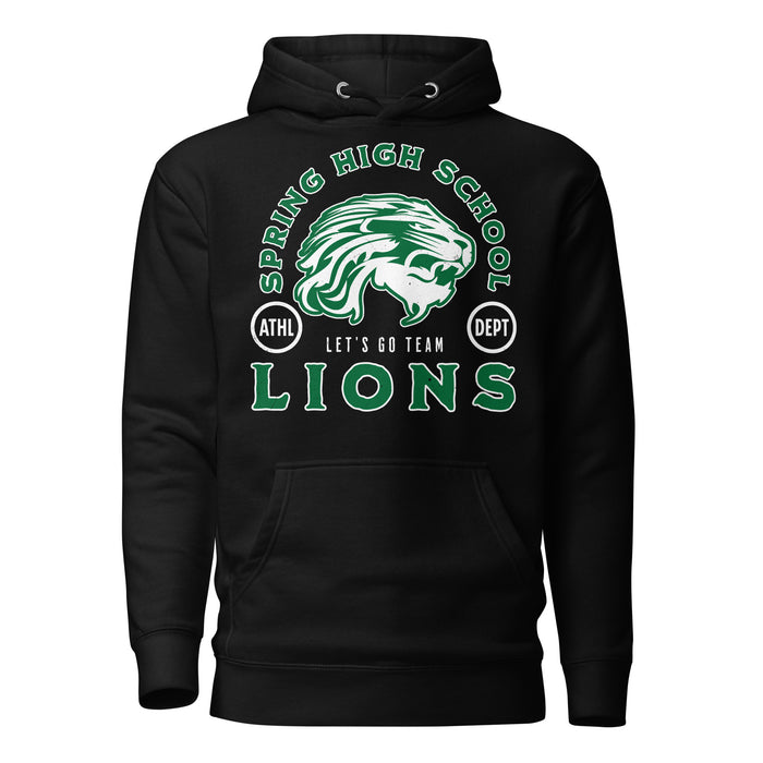 Spring High School Lions Black Premium Unisex Hoodie 208