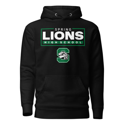 Spring High School Lions Black Premium Unisex Hoodie 049