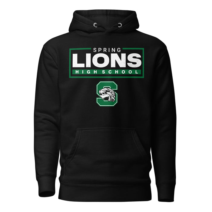 Spring High School Lions Black Premium Unisex Hoodie 049