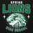 Close-up view of Spring High School Lions Black Premium Unisex Hoodie 204