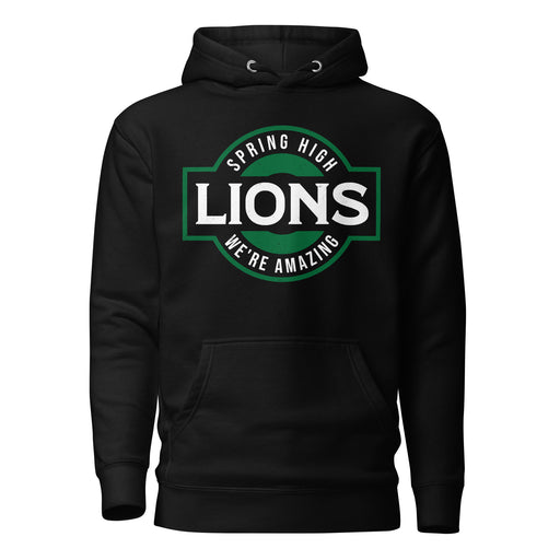 Spring High School Lions Black Premium Unisex Hoodie 011