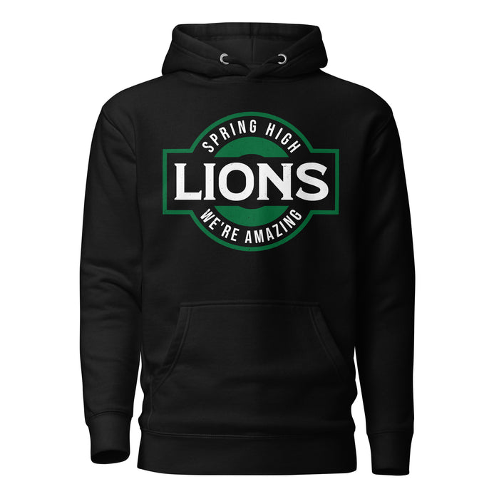 Spring High School Lions Black Premium Unisex Hoodie 011