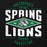 Close-up view of Spring High School Lions Black Premium Unisex Hoodie 210