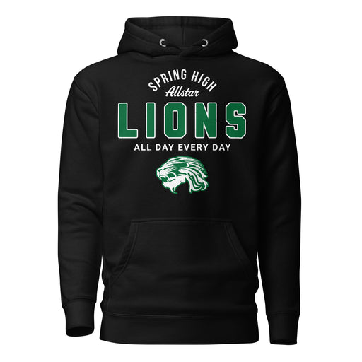 Spring High School Lions Black Premium Unisex Hoodie 040