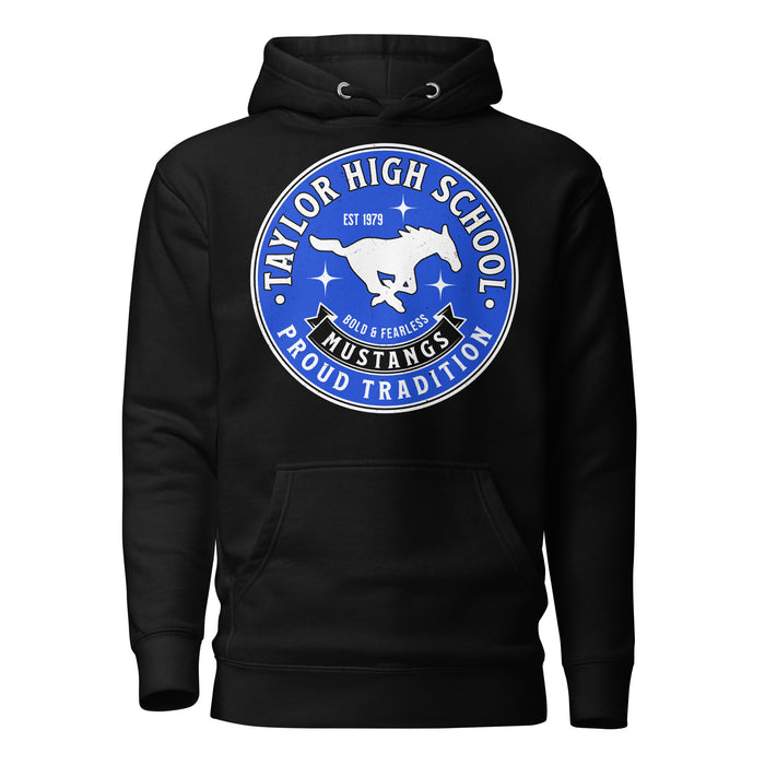 Taylor High School Mustangs Black Premium Unisex Hoodie 215