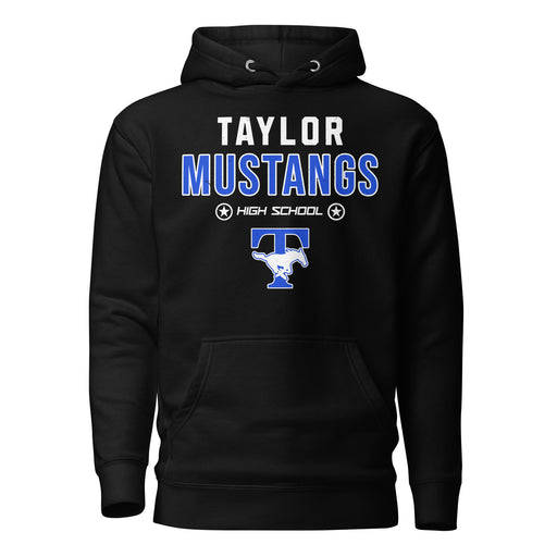 Taylor High School Mustangs Black Premium Unisex Hoodie 003