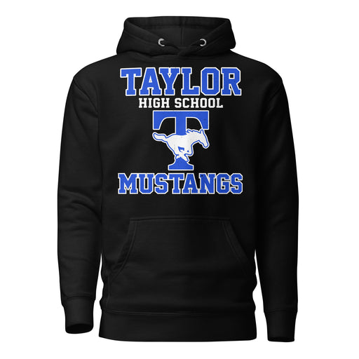 Taylor High School Mustangs Black Premium Unisex Hoodie 006