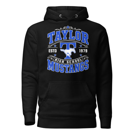 Taylor High School Mustangs Black Premium Unisex Hoodie 030