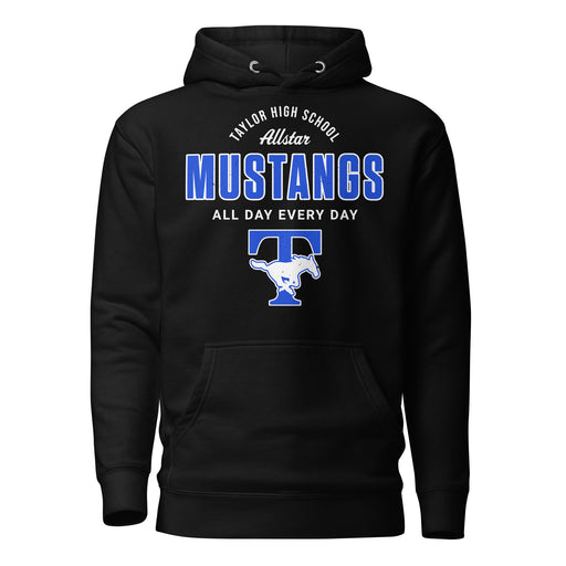 Taylor High School Mustangs Black Premium Unisex Hoodie 040