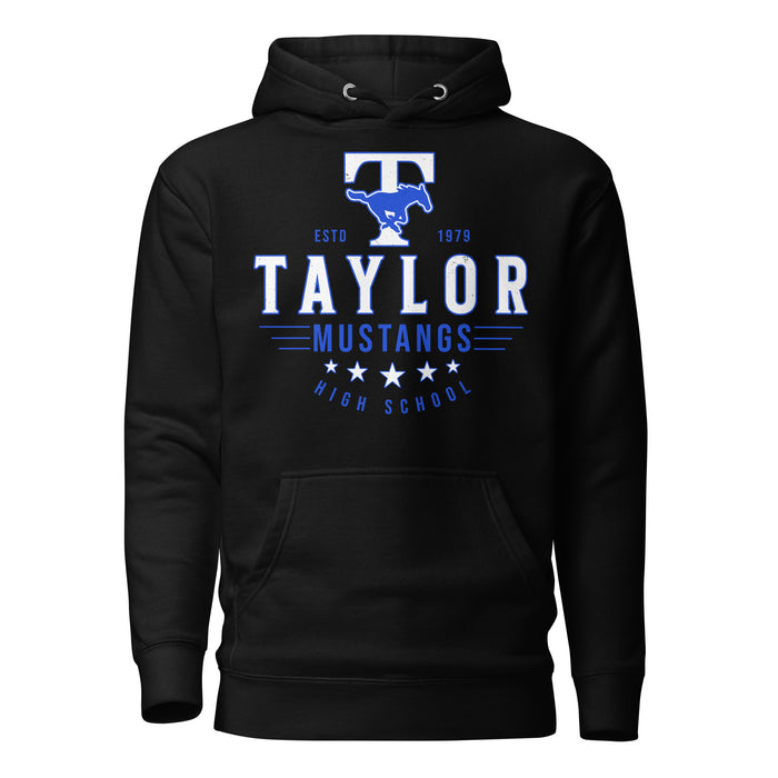 Taylor High School Mustangs Black Premium Unisex Hoodie 217