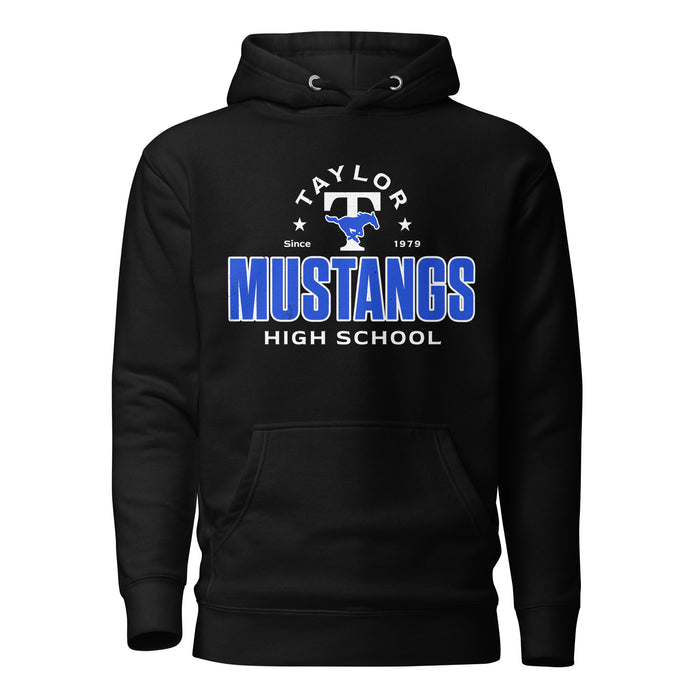 Taylor High School Mustangs Black Premium Unisex Hoodie 222