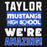 Close-up view of Taylor High School Mustangs Black Premium Unisex Hoodie 231