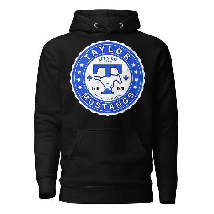 Taylor High School Mustangs Black Premium Unisex Hoodie 216