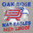 Close-up view of Oak Ridge High School War Eagles Grey Premium Unisex Hoodie 205