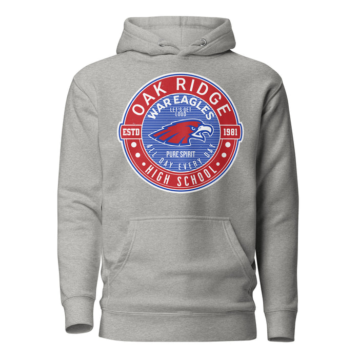 Oak Ridge High School War Eagles Grey Premium Unisex Hoodie 224