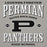 Back view of Permian High School Panthers Black Premium Unisex Hoodie 230