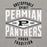 Gray premium hoodie with 'Permian Panthers' text and logo on a gray background - design 210