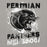 Gray hoodie with black panther graphic and 'Permian Panthers High School'  - design 205text
