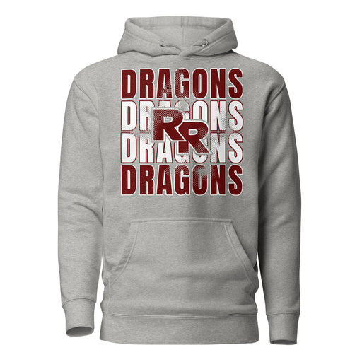 Round Rock High School Dragons Grey Premium Unisex Hoodie 233