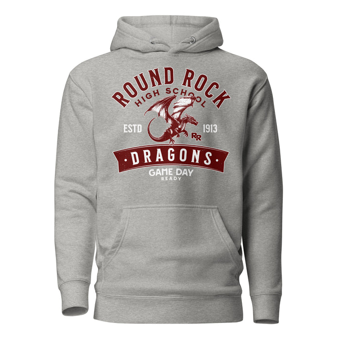 Round Rock High School Dragons Grey Premium Unisex Hoodie 221